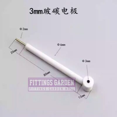 1PC New L-shaped Glassy Carbon Electrode Glassy Carbon Working Electrode 3MM