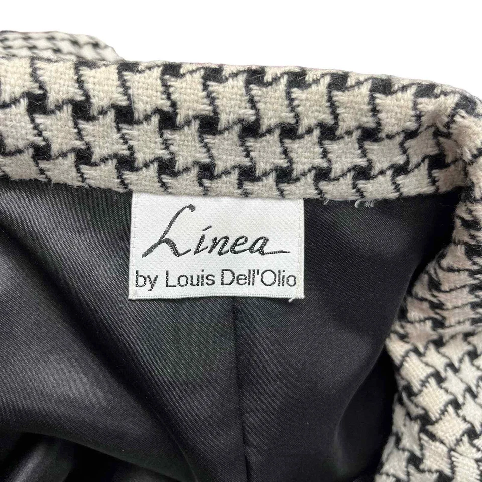 Blazer de lana vintage Linea by Louis Dell 'Olio negro blanco 14? Foto 4 de 4