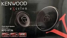 NEW Kenwood KFC-X134 5.25" 2-Way Coaxial Car Audio Speakers (PAIR) 5-1/4"