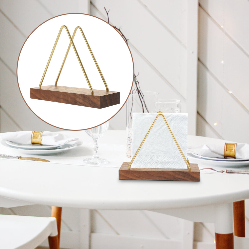 Soap Holder Standing Desk Hotel Walnut Paper Towel Elegant Napkin Living Room-image