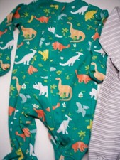 Lot Of 4 Boys Newborn Footed Soft Sleepers Little Me Carters      20