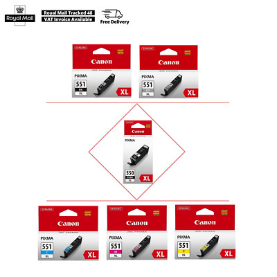 Original Canon PGI550XL CLI551XL Tintenpatrone für MG6450 MG5650 IP7250 MX925 SET