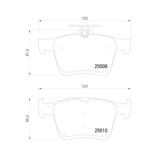 Brembo P06071 Achterremblokken, aantal 4