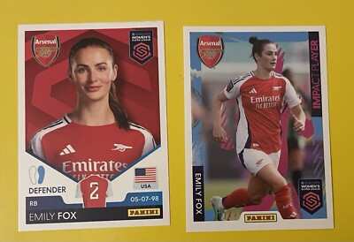 Emily Fox Arsenal Women's Super League 2025 PANINI WSL Team USA x2 bundle