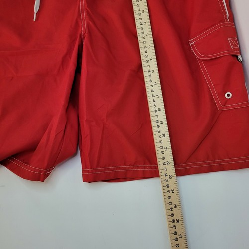 Revolution Mens Red Cargo Board Short Trunks Net Lining Elastic Waist XL - Picture 8 of 9