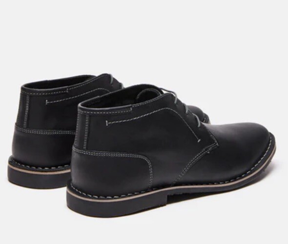 Steve Madden Harken Chukka Boots Mens 15 Black Leather Ankle Lace Up Dress Steve Madden Harken Chukka Lace-up BOOTS in Black Leather  main image 4