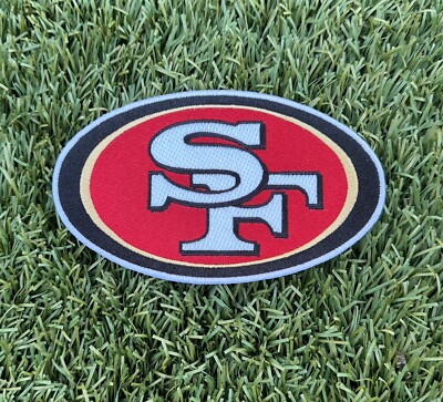 【NFL】49ers ファイヤーパターン 刺繍 コーデュロイ size6XL SAN FRANCISCO 49'ERS BIGGEST 7” Patch Iron On Embroidered