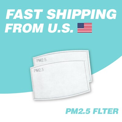 (200 PCS) PM2.5 Activated Carbon Filter for Face Mask Replaceable Ship from US