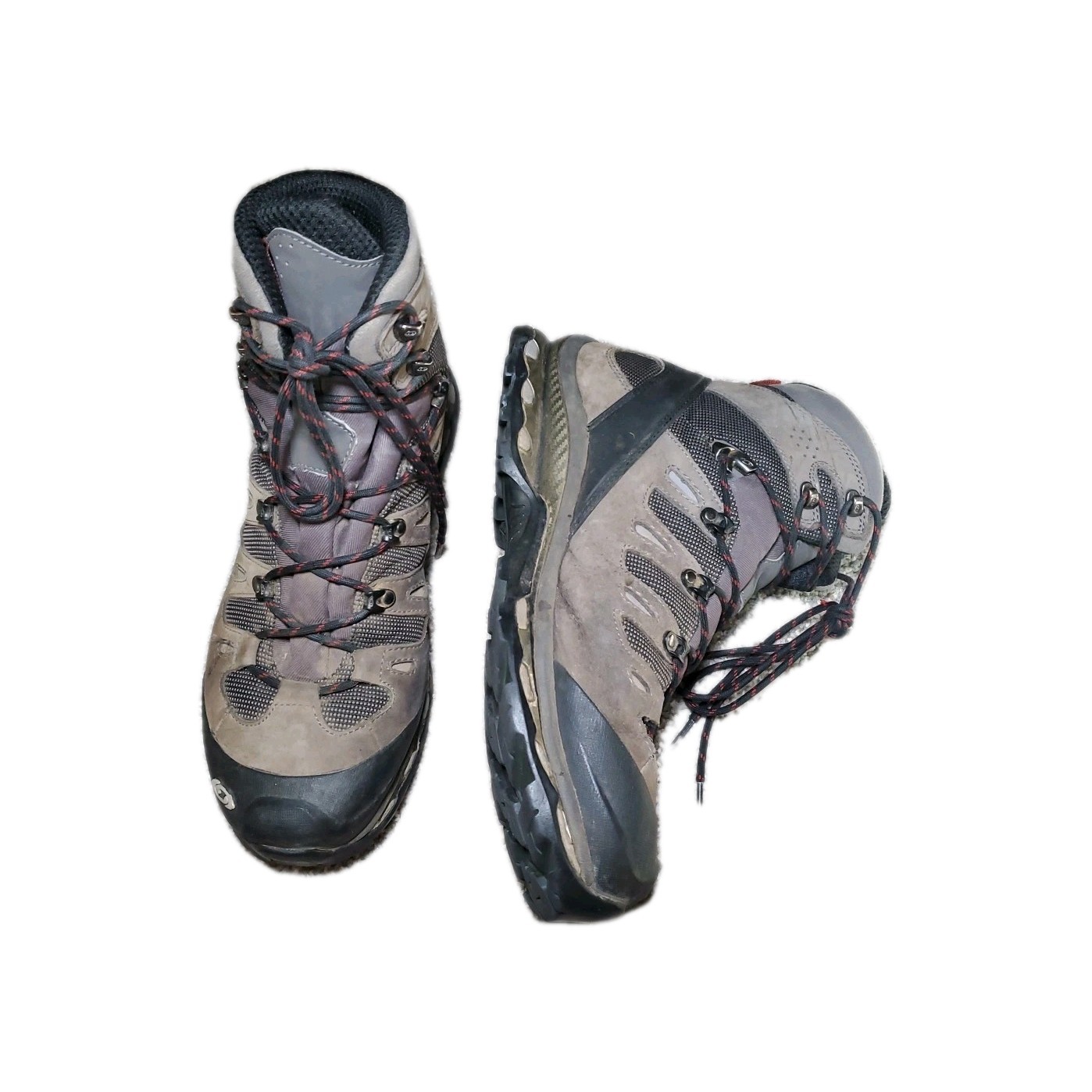 Stivali da trekking Salomon Quest 4D Gore Tex da uomo taglia 12 5 marrone nero usati 590606