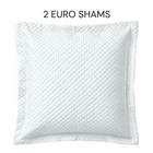Ralph Lauren Home Argyle Sateen Quilted EURO Sham Set STUDIO WHITE $370