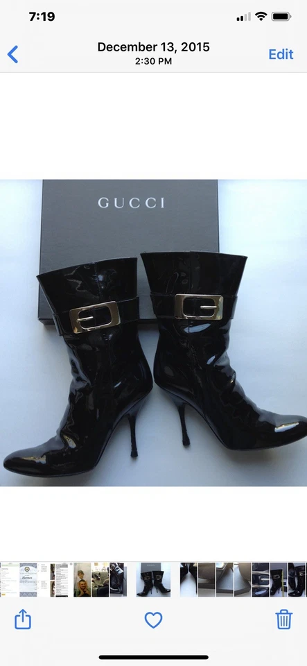 Botas de cuero auténticas Gucci talla 8,5 Foto 2 de 4