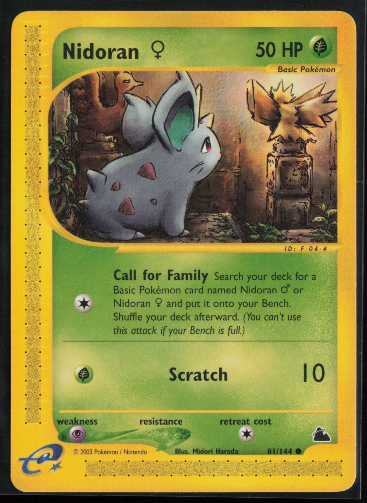 Nidoran - 81/144 - Common - NM - Skyridge