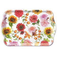 Herbst Tablett 13 x 21 cm Blumen