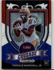 2021 Panini Prizm Draft Picks Terrace Marshall Jr. Red White Blue #180 LSU