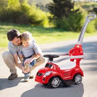 Kids Ride-On Toy Car with Safety Barrier 4-Wheels Push Along Walker for Toddlers