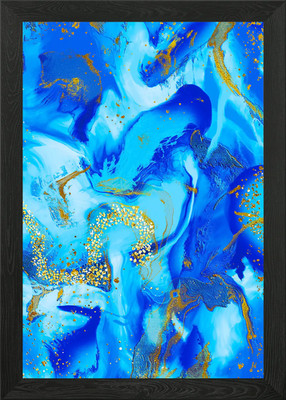 Romantische blaue Textur 07 gerahmtes Wandbild Poster Leinwanddruck Bild