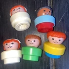 Fisher Price Vintage 1990s Chunky Little People Lot Of 5