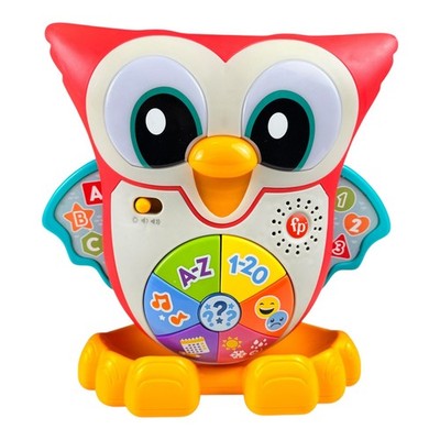 Fisher-Price Linkimals Light-Up Learning Owl Musical Toddler Toy HFT73 Red F72Q