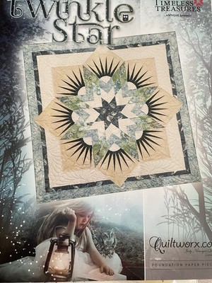 Quilt Pattern Twinkle Star from Judy Niemeyer QUILTWORX 38  x 38 