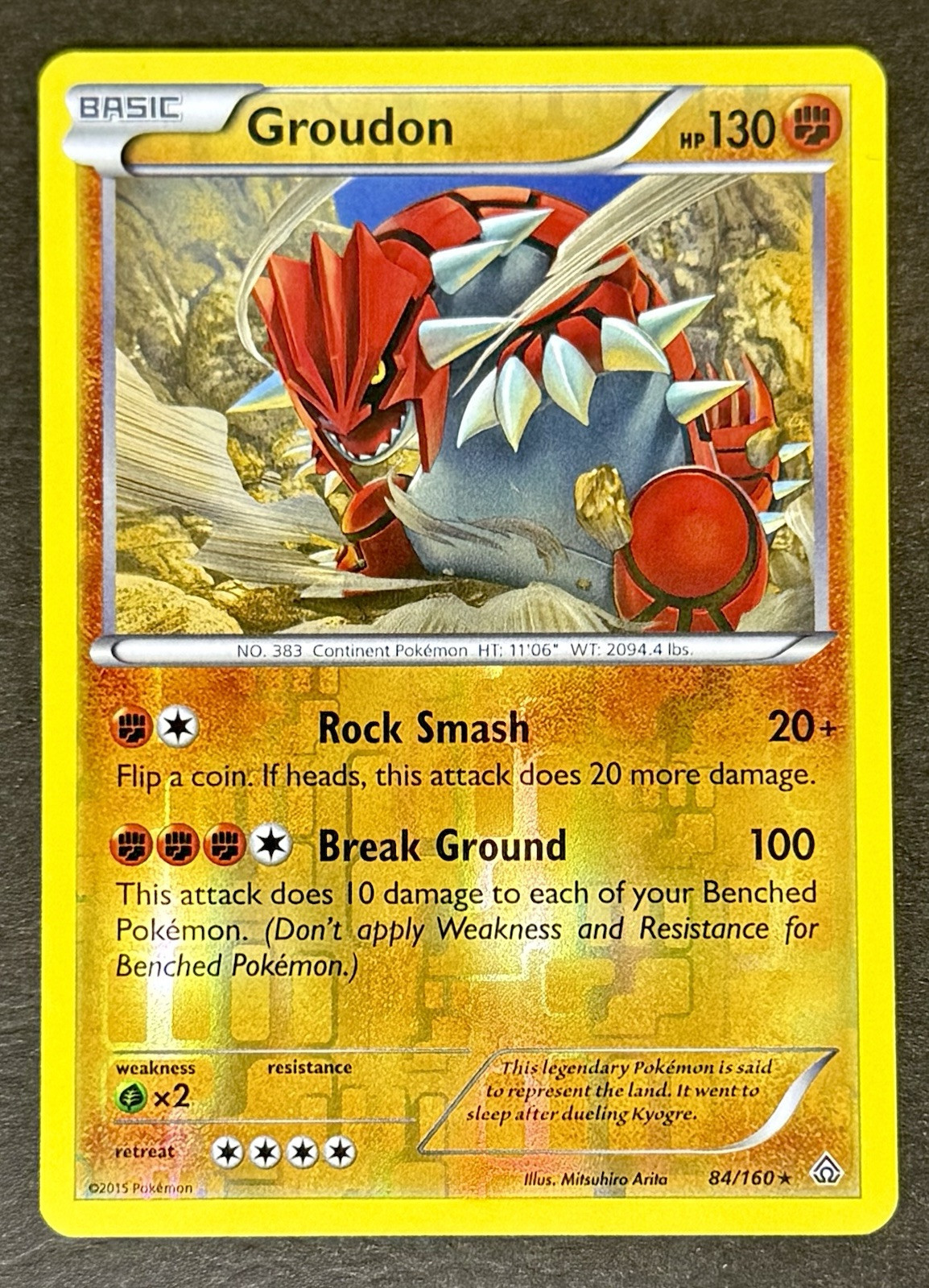 Groudon 84/160 Reverse Holo XY Primal Clash Pokemon Card TCG