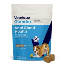 Vetnique Glandex for Dogs Anal Gland Chews 30ct, Pumpkin, Brown
