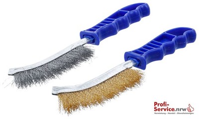 BGS Drahtbürsten Set Stahl  Messingdraht 260 mm 2-tlg. Drahtbürste Messingbürste