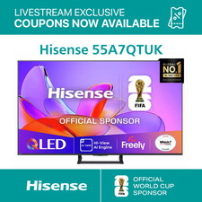 Image of Hisense 55" Smart QLED Freely TV | 4K UHD HDR  - 55A7QTUK