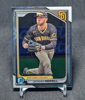 #ad #ad Jackson Merrill Chrome Prospect Rookie RC 2024 Bowman Card #BCP 145 Padres $1.50
