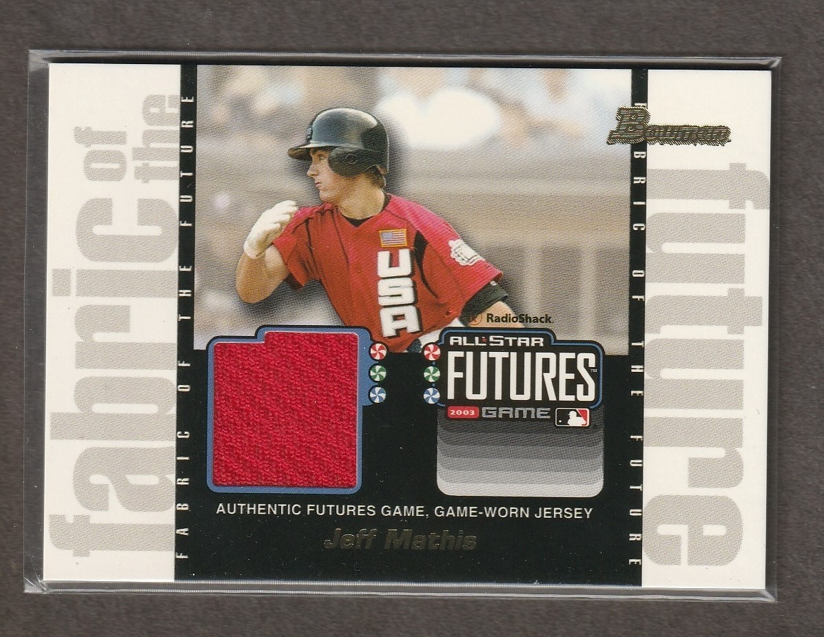 2003 Bowman Draft Picks & Prospects Jeff Mathis Game-Worn Jersey Card (#FF-JSM)