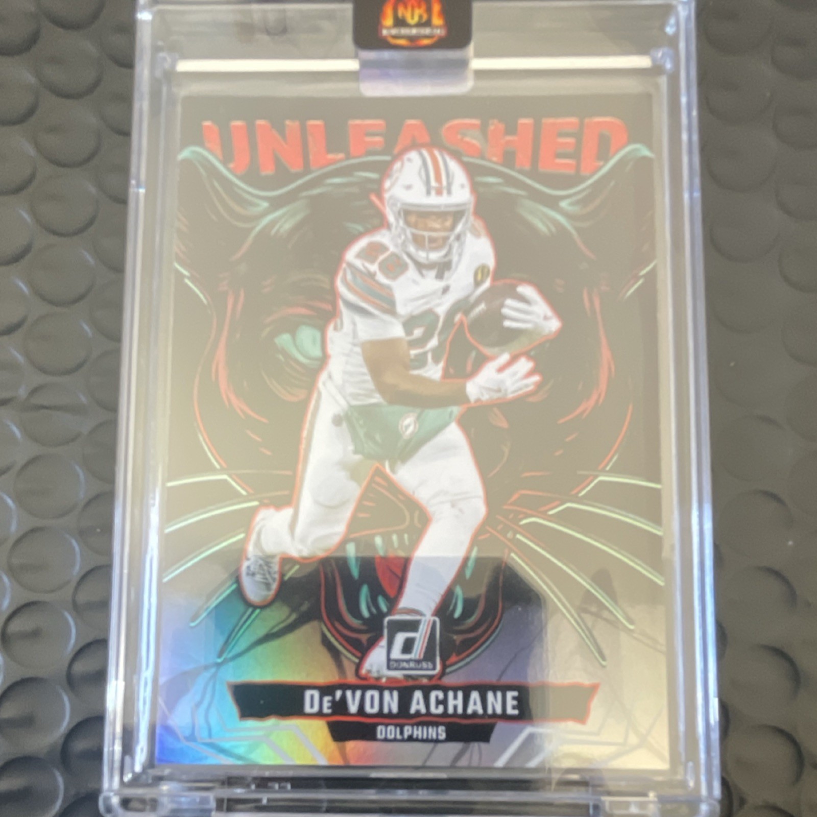 Panini 2025 Donruss De'Von Achane Unleashed #21 Insert Miami Dolphins