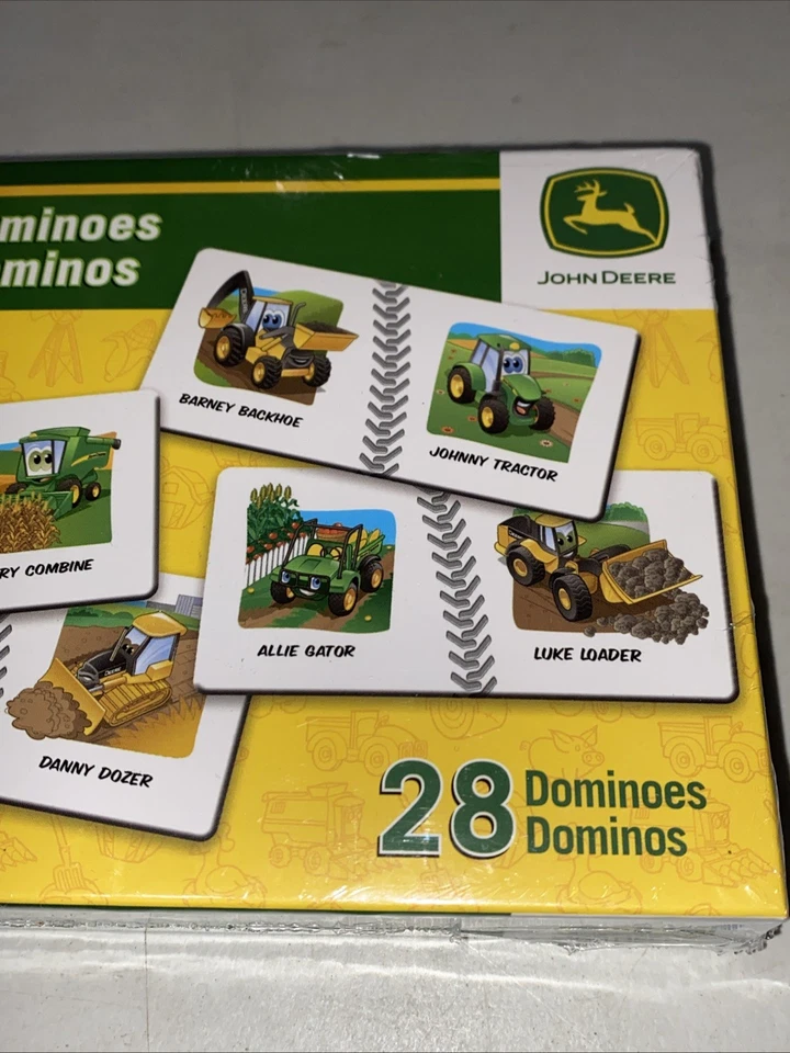 John Deere Johnny Tractor and Friends Dominoes 28 Dominos Ages 3+ Game Memory  - Image 3 of 4