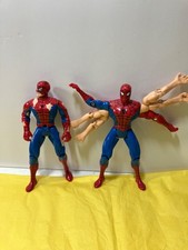 1995 Spider Man 6 arm Action Figure and Toy Biz Battle Ravaged Action Figures (2