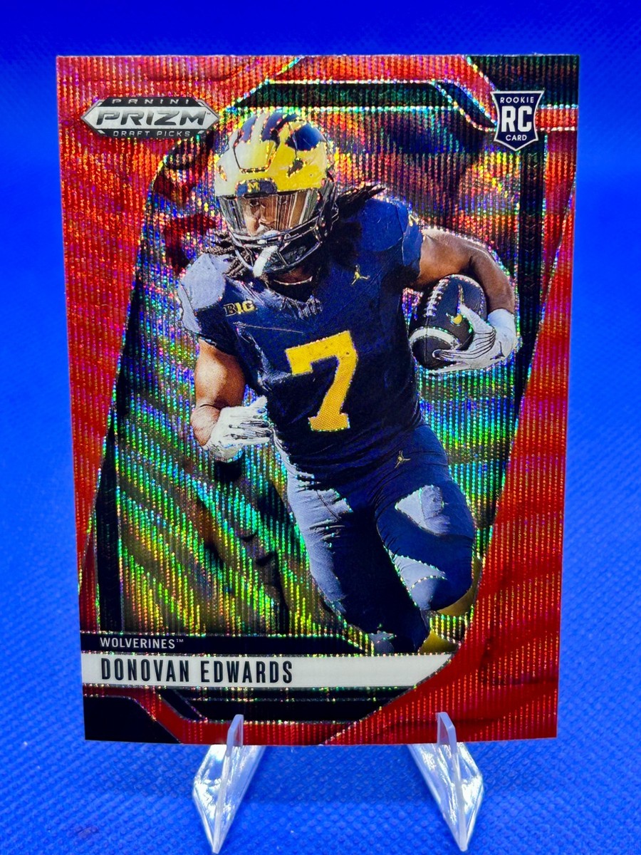 2025 Panini Prizm Draft Picks Football Donovan Edwards #65 Red