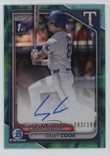 2024 Bowman Draft Chrome Prospect Aqua Lava Refractor /199 Casey Cook Auto 10no