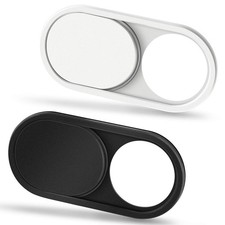 Camera Cover Slide, 0.023Inch Ultra-Thin Black White, Web Webcam Cover for Ma...