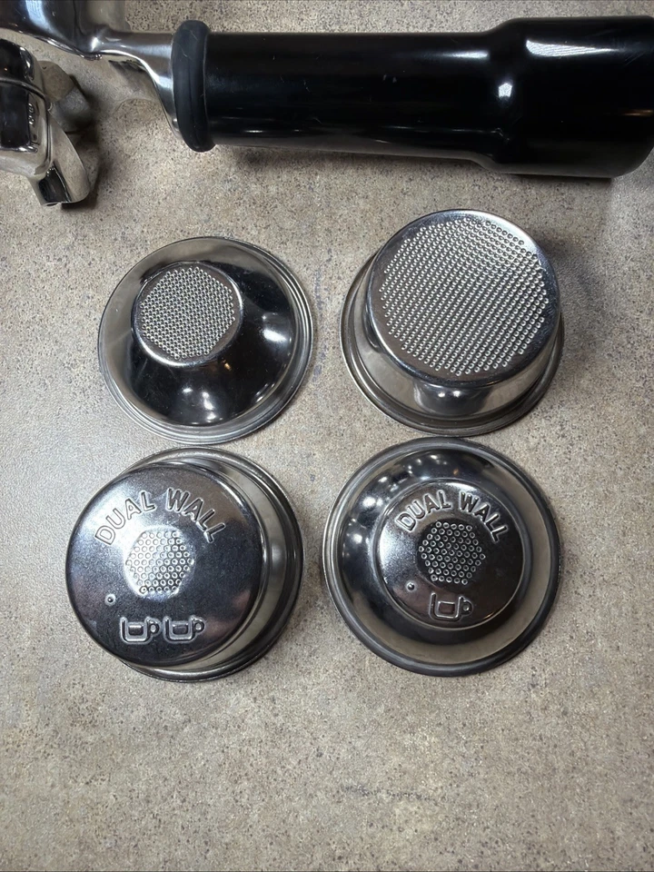 Portafiltro Breville Acero Inoxidable Barista Express Espresso 54mm Doble Caño Foto 2 de 4