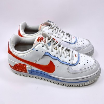 Nike Air Force Summit White Team Orange 1 Low Shadow CQ9503-100 Size 10 Women's