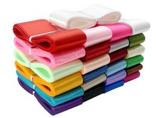 1 1/2" Single Face Satin Ribbon Assortment-100 Yards 25 Colors- Fabric Bulk C...