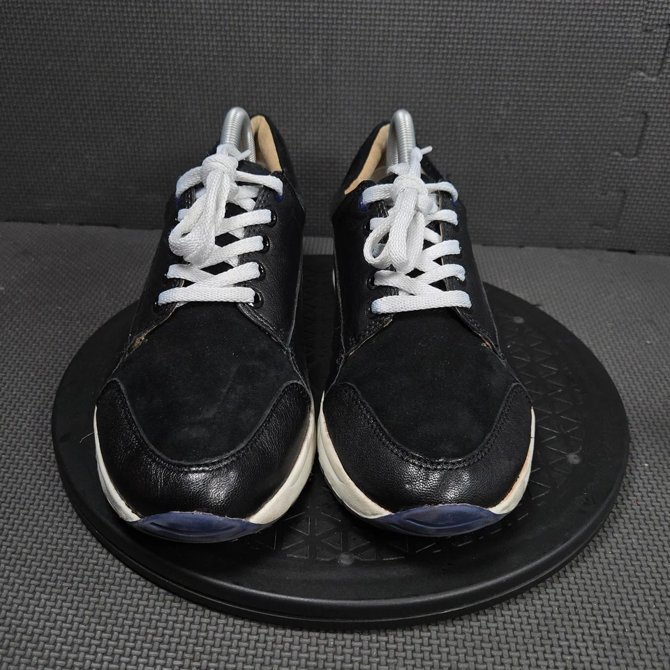 Naturalizer Zapatos Mujer Talla 10W Negro Sabine Cuero Cordones Tenis Anchos Foto 2 de 4