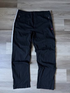 Polo Ralph Lauren Mens XLT White Stripe Zipper Ankle Track Sweat Pants Pleaded