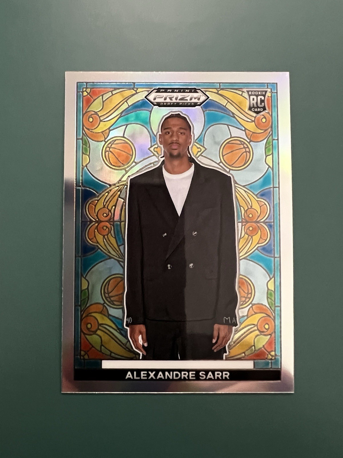 2024-25 Prizm Draft Picks Alexandre Sarr Stained Glass RC SSP