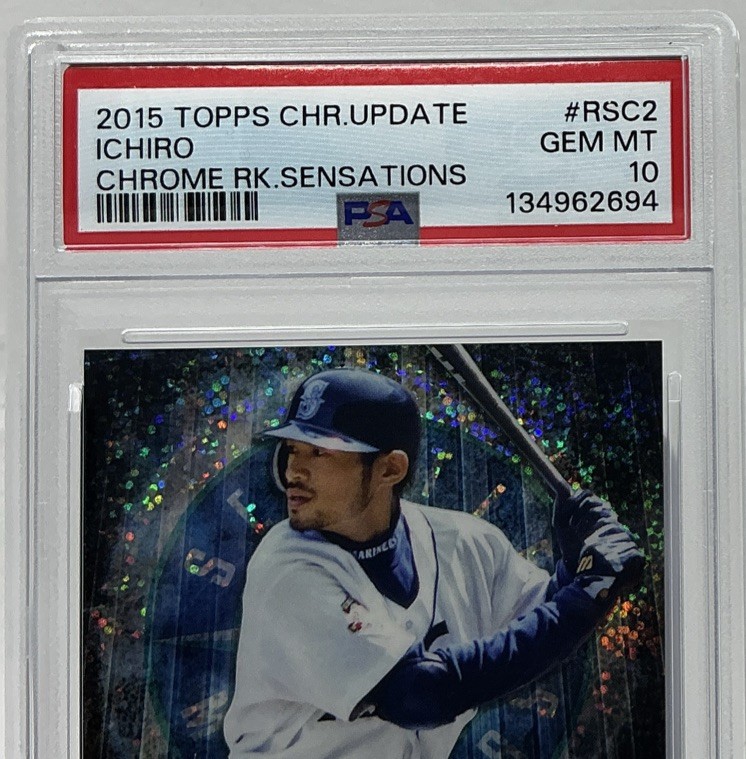 Ichiro Suzuki PSA 10- 2015 Topps Chrome ‘2001 Sensations’ -Mariners, ROY, HOF view 2