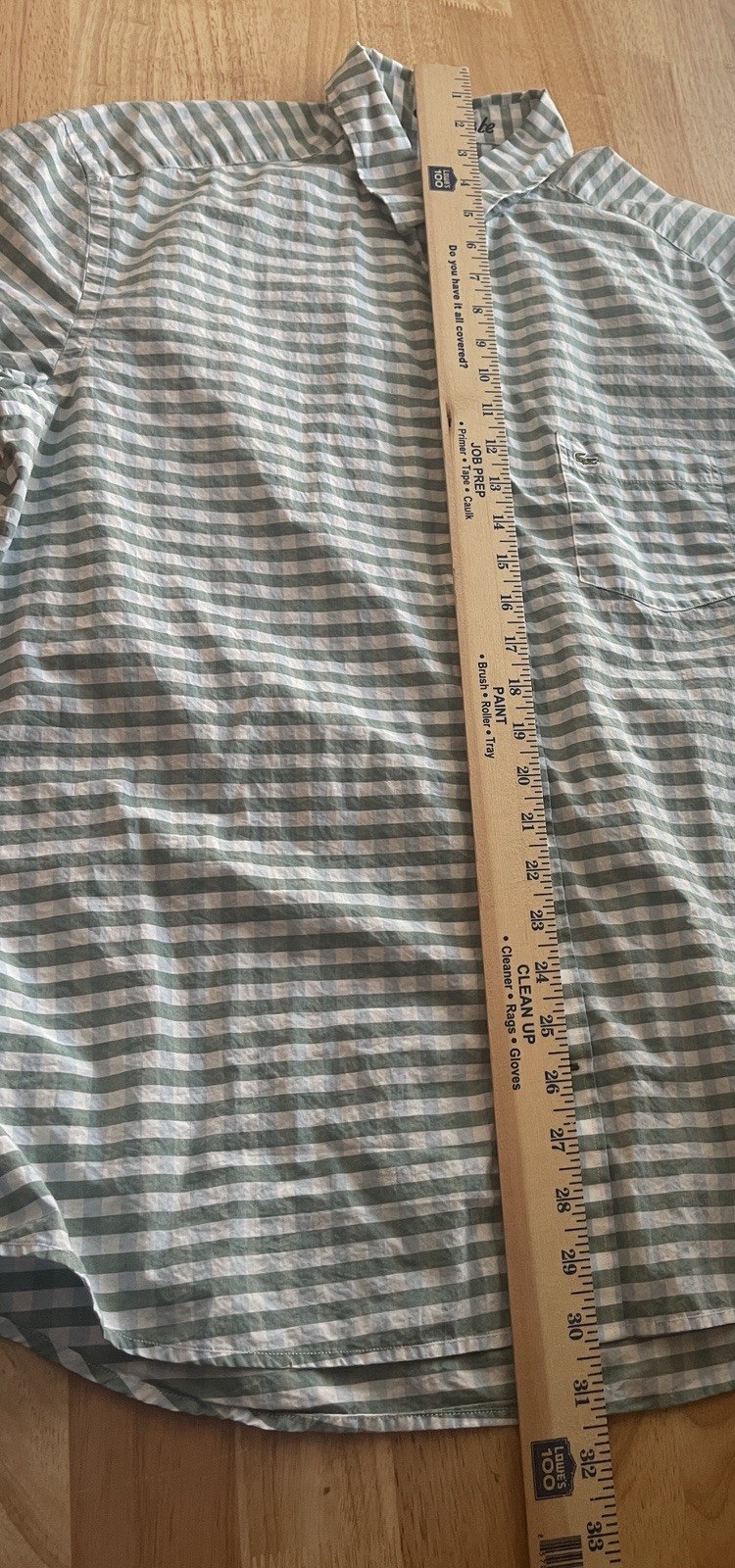 Lacoste Men’s Modern Fit Green Striped Shirt Sleeve Button Up Shirt Size 42 (L) thumbnail 10