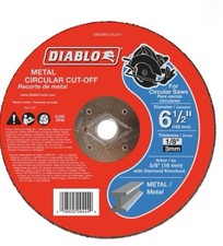 Diablo Metal Cut - Off Disc - Superior Performance - 6-1/2 Diameter,