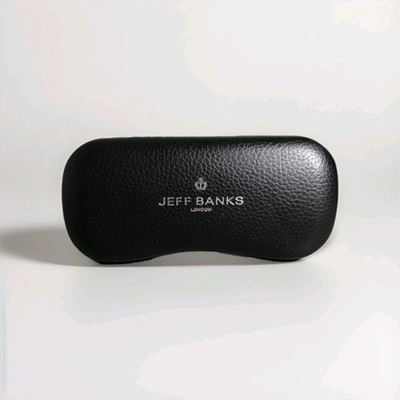 Jeff Banks London Sonnenbrille/Brille Hartschalenetui schwarz & lila
