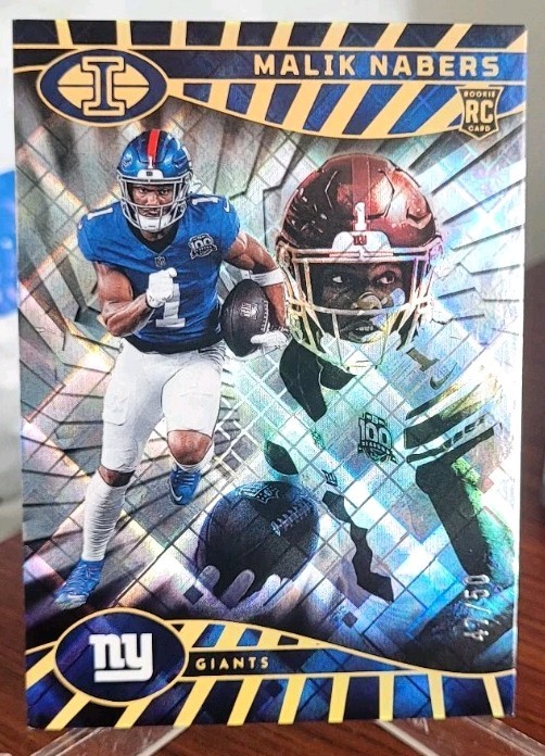 Malik Nabers 2024 Panini Illusions Trophy Collection Diamond 47/50 RC Giants #66