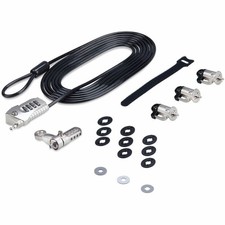 StarTech Laptop/Desktop  Peripheral Lock Kit, K-Slot, 10ft Steel Cable