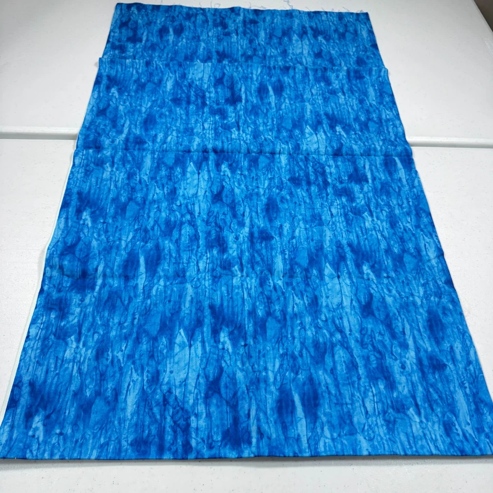 vintage choice fabric blue abstract quilting cotton 44x74 2 yards - Image 3 of 4