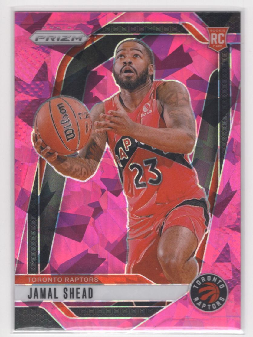 #241 Jamal Shead 2024-25 Panini Prizm Pink Ice RC Toronto Raptors
