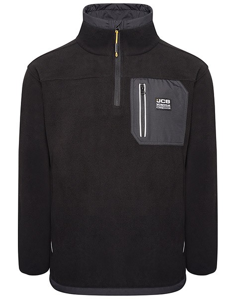 Jcb Workwear Trade Heavyweight 1/4 Zip Tech Fleece Black Size M